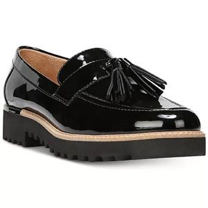 Franco Sarto patent leather chunky loafers - black